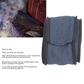 TIG Welding Torch Cable Nylon Cover 4cmx7.5m Denim Fabric Protective Sleeve Sheath Hose Cover Nylon Protective Hose Sleeve Sheath Cable Cover for Working