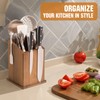 Magnetic Knife Holder without Knives, Acacia Wood Kitchen Utensil Holder