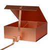 OEMVALATY Rose Gold Gift Box,18x18x6 Inches Gift Boxes with Lids