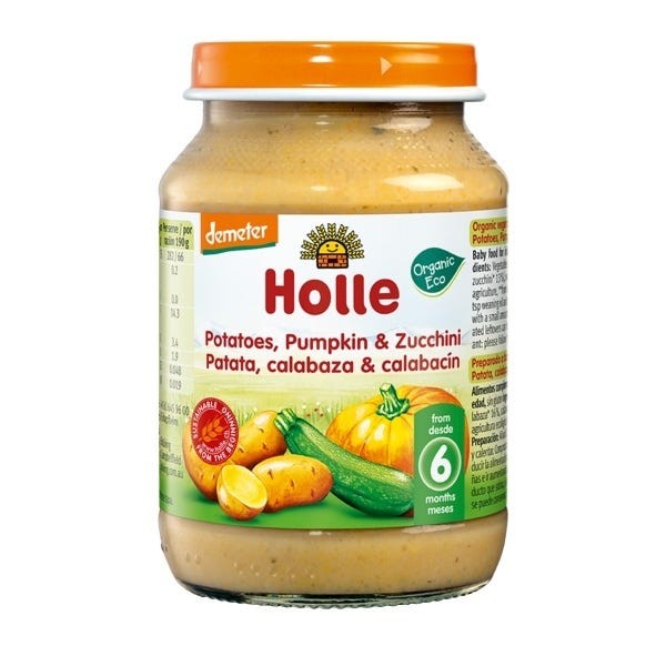 Holle Organic Baby Food Jar Potatoes, Pumpkin & Zucchini 190g