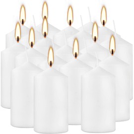 2x4 High White Pillar Candles, Set of 20, Unscented. Bulk Buy. Ideal for Wedding, Emergency Lanterns, Spa, Aromatherapy, Party