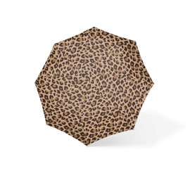 reisenthel Umbrella Pocket Classic - Compact Pocket Umbrella Made from Recycled PET Bottles - With Ergonomic Handle Design, leo macchiato