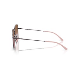 Vogue Eyewear Woman Sunglasses Light Violet Frame, Pink Gradient Brown Lenses, 57MM