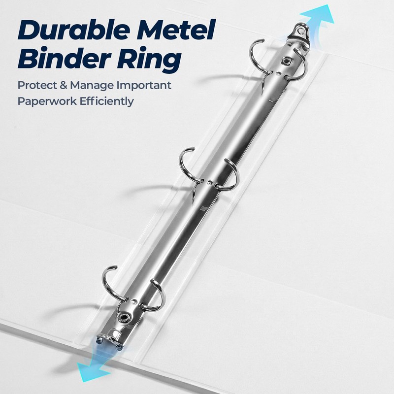 1 Inch 3 Ring Binders 12 Pack, Clear View Binder