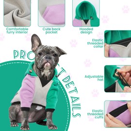 OUOBOB Dog Pouch Hoodie - Winter & Fall Warm Dog Sweater with Pocket for Small Dogs, Perfect for Chihuahua, Yorkie & More