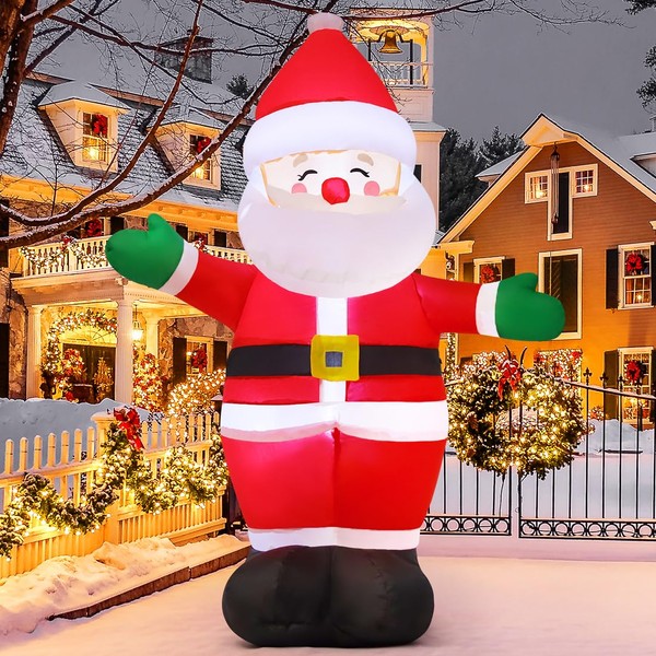 GOOSH 5 FT Christmas Inflatables Santa Claus Outdoor Decorations Blow