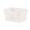 CURVER | Infinity Dots Xs 1.4 Litre Recycled Basket, White,