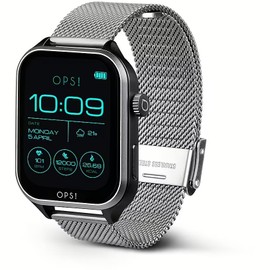 NADIR Ops Objects Call Diamonds OPSSW-45 Smartwatch für Herren, aus Stahl, silberfarben