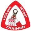 Lockout Tagout Trained 3 Hard Hat Labels Helmet Vinyl Stickers