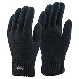 Thinsulate Extreme Thermal lined knitted Gloves black Small Medium (One Size)