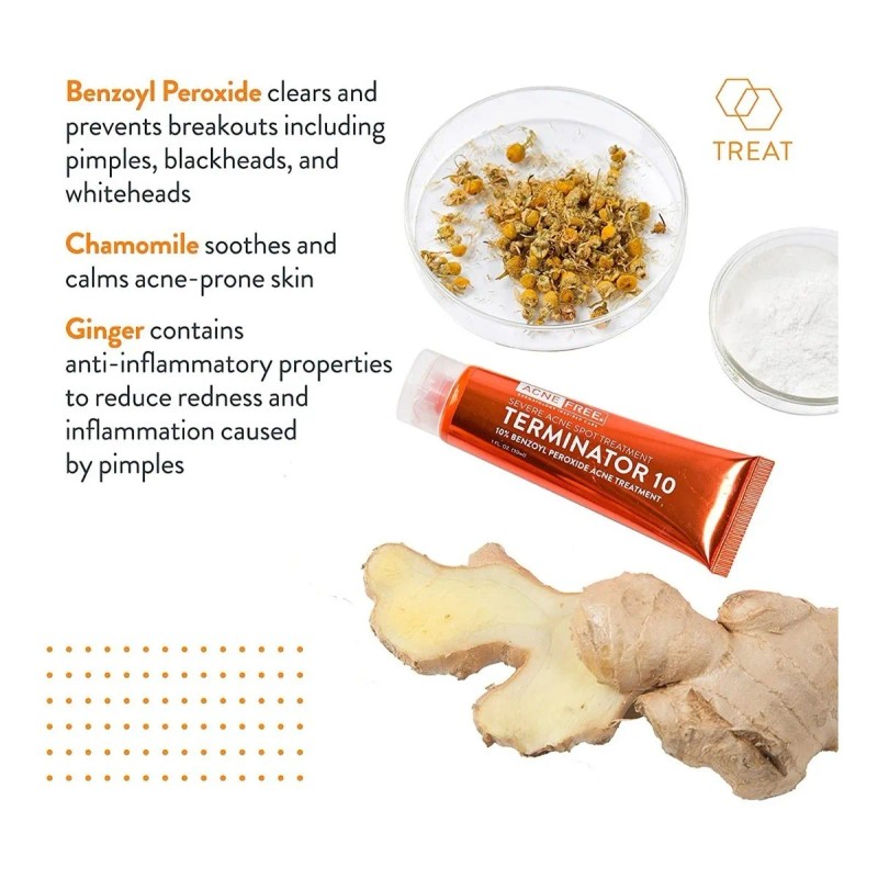 Acnefree Terminator 10 Acne Severo Con Peróxido De Benzoylo