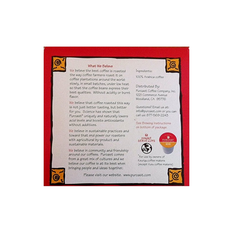 Puroast Low Acid Coffee| House Blend Single Serve Pods |