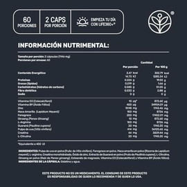 LIFE 360 Frmula Avanzada Platinum Mens Testo  120 Cpsulas  Maca Negra, Maca Roja y Amarilla, L-Arginina, Creatina, Zinc, Vitamina D, Magnesio,...     
