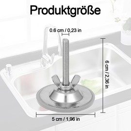 Tap Hole Plug, Stainless Steel Kitchen Sink Cover, 5 cm, Tap Hole Cover, Kitchen for Leakage Prevention, Tap Hole Plug, for Sink Hole Plug, Kitchen, Bathroom, Silver
