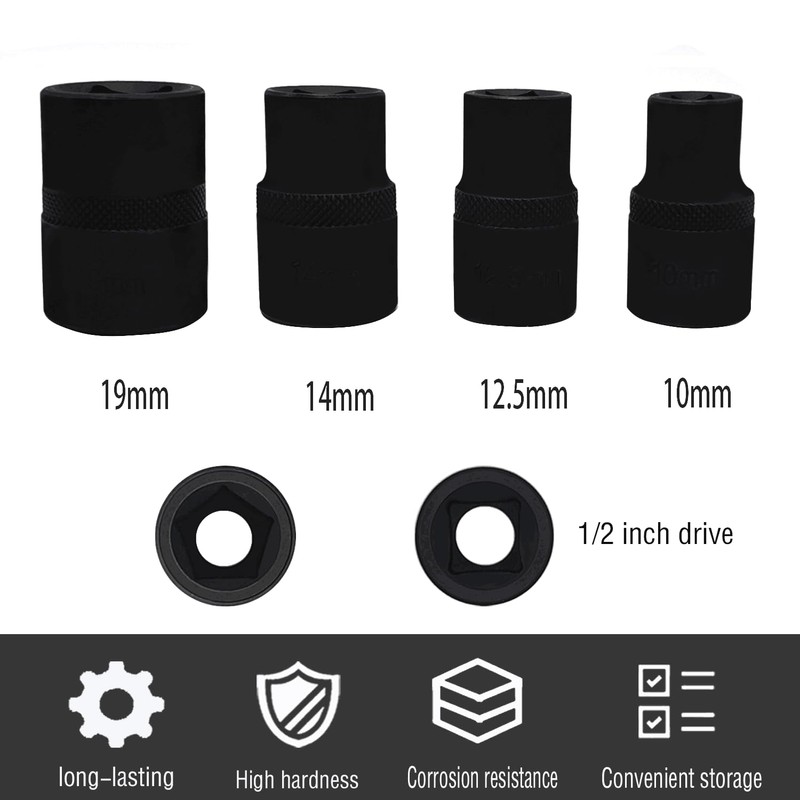 JEUCLEL 17PCS Universal Master Brake Caliper Socket Set Compatible with