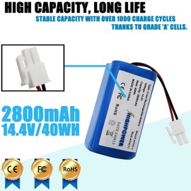 LAQUEENA A4s pro Battery Compatible with ILIFE A4s, A4s pro, A6, A7, A8, A9 Robotic Vacuum Cleaners 14.4V 40WH