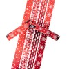 Gebrüder Bertels Froebel Stars, Paper Strips Red/White Foil Print, 24