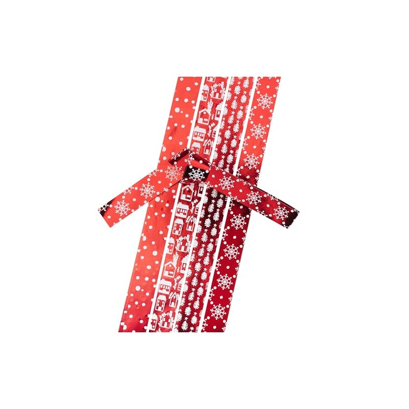 Gebrüder Bertels Froebel Stars, Paper Strips Red/White Foil Print, 24
