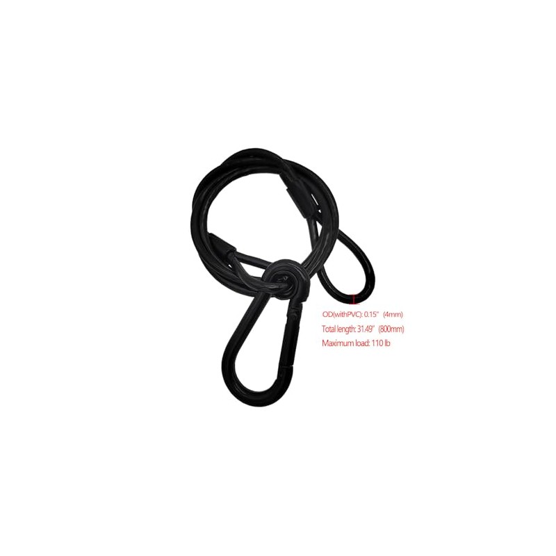 12 Pcs Black Stage Lighting Safety Cable,Chains Iron Galvanized PVC