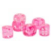WeLoveDice - Dice Pink with White Hearts - Made in