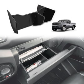 Muslogy Organizador de divisores de guantera Compatible con Nissan Frontier 2022-2025 2026 Accesorios Insertar Divisor de Caja ABS Almacenamiento secundario Guantera Tra