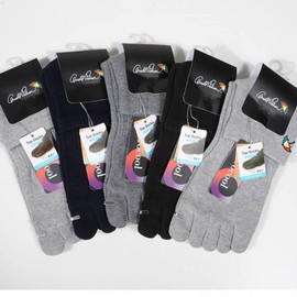 Men's Ggul-ttaeng Aerocool Cushion Toe Ankle Socks 5 Pairs, Assorted Colors, 26cm
