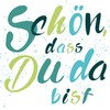 20 Napkins "Schön, dass du da bist" Blue/Green for Birthday,