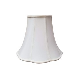 Royal Designs Bottom Scalloped Bell Lamp Shade in White, 8 x 16 x 13