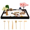 Yoquare Mini Zen Garden, White Sand, 10" x 7" Rectangular