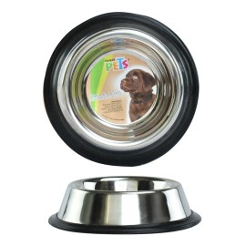 Plato De Acero Inoxidable Perro 8oz Fancy Antiderrapante