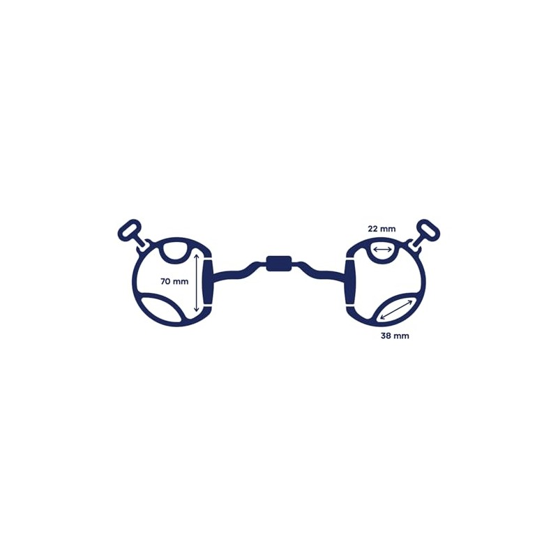 Cavalon Slotted D-Ring Low Port Capsule Sweet Iron Snaffle Bit