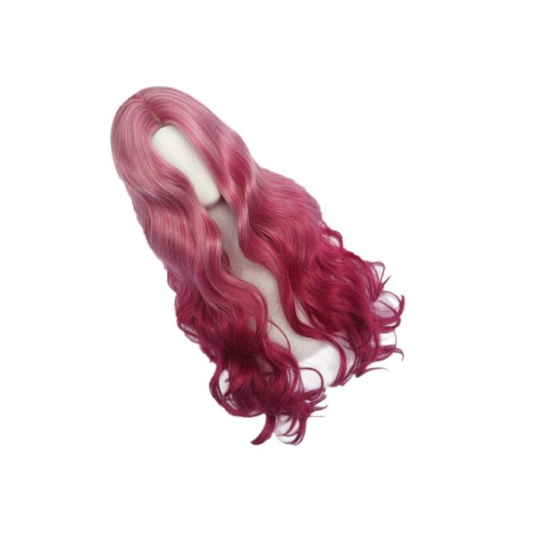 Healvian Elegant Long Curly Wig Fashion Headgear for Women Natural