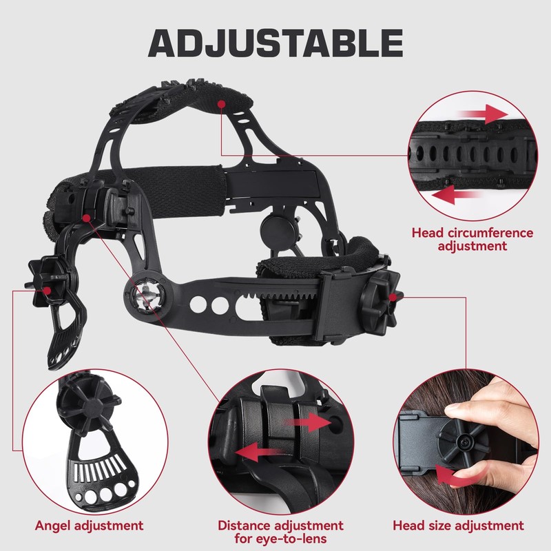 ARCCAPTAIN Welding Helmet Headgear Head Band, Adjustable Welding Hood Headgear