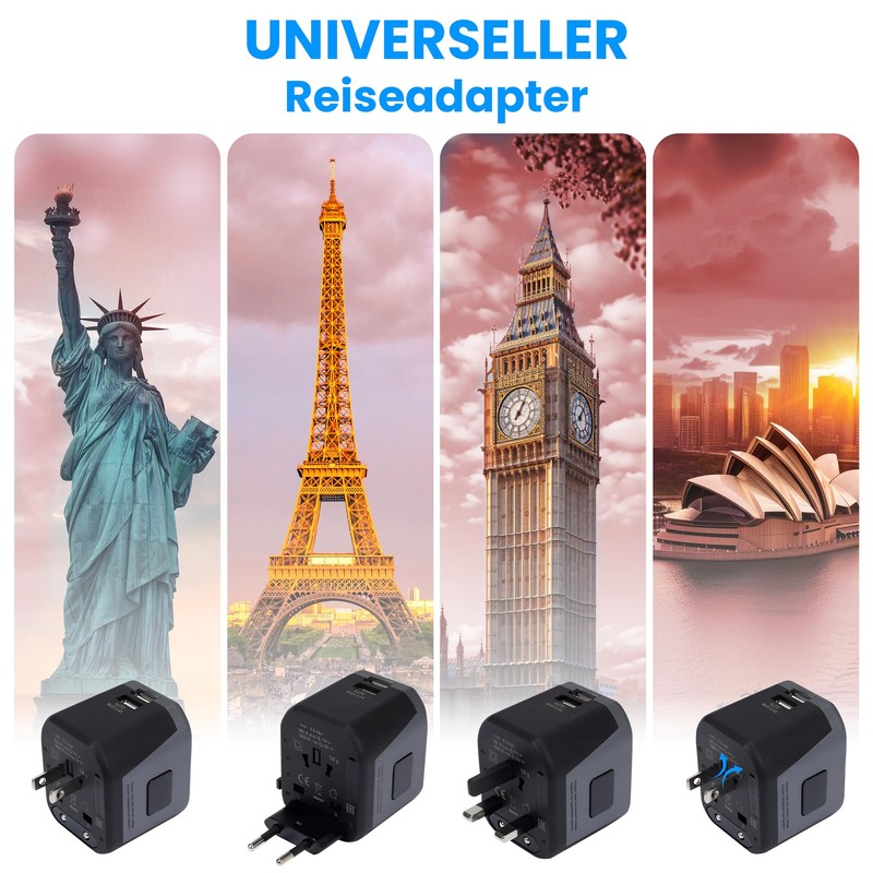 Extralink Travel Adapter Worldwide USB-C & USB-A - Multiple Adapter