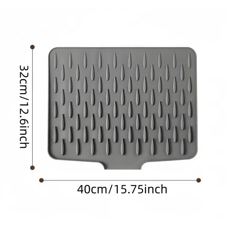 Silicone Dish Drying Mat for Kitchen Countertop - Heat Resistant
