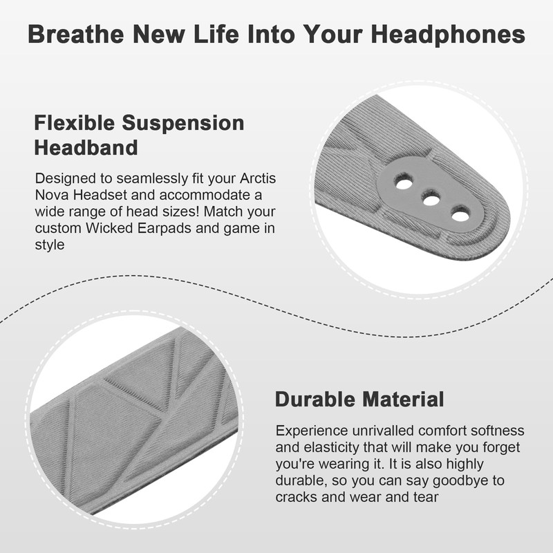 Arzweyk Replacement Nova Pro Headband Pad Compatible with SteelSeries Arctis