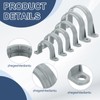 PATIKIL 2 Inch Plastic Conduit Clamp, 6 Pcs PVC Pipe