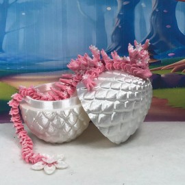 3d Printed Articulated Dragon, 12" Cherry Blossom Dragon, Fidget Dragon Toy