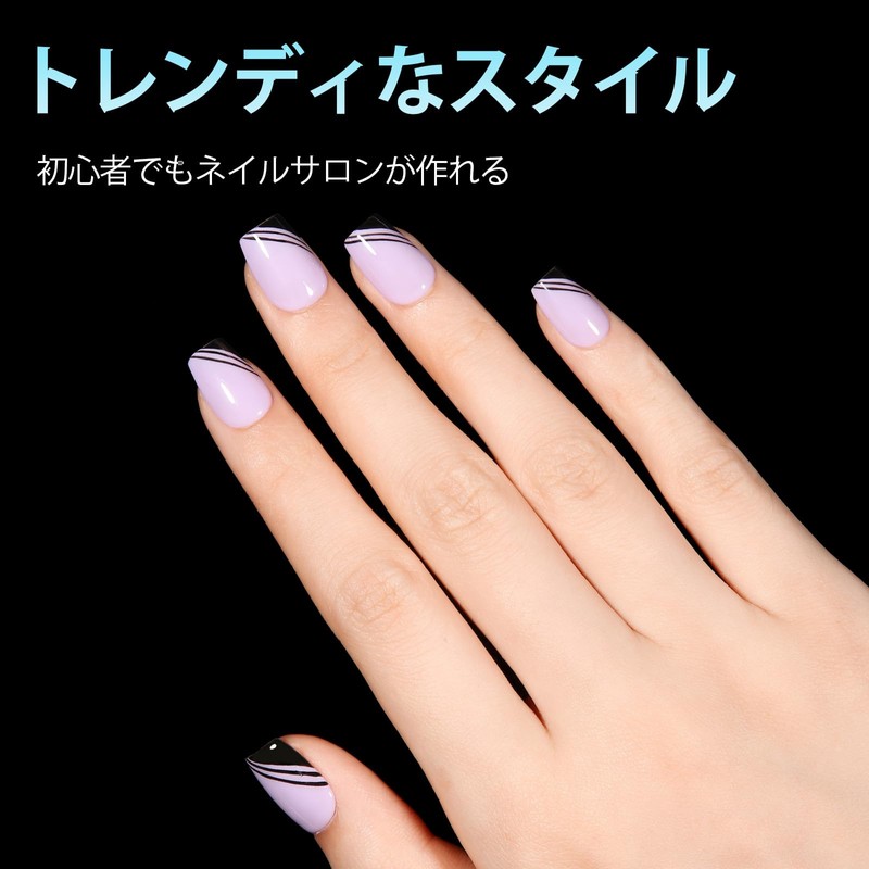 TOMICCA Nail Tips, Pre-Sanded, 15 Sizes, Clear Tips, Natural Fit,