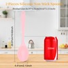 2 Pcs Silicone Nonstick Mixing Spoon, Silicone Spoons for Cooking