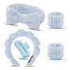 5 Pcs Diademas De Pelo Y Muñequeras Horquilla Maquillaje Spa