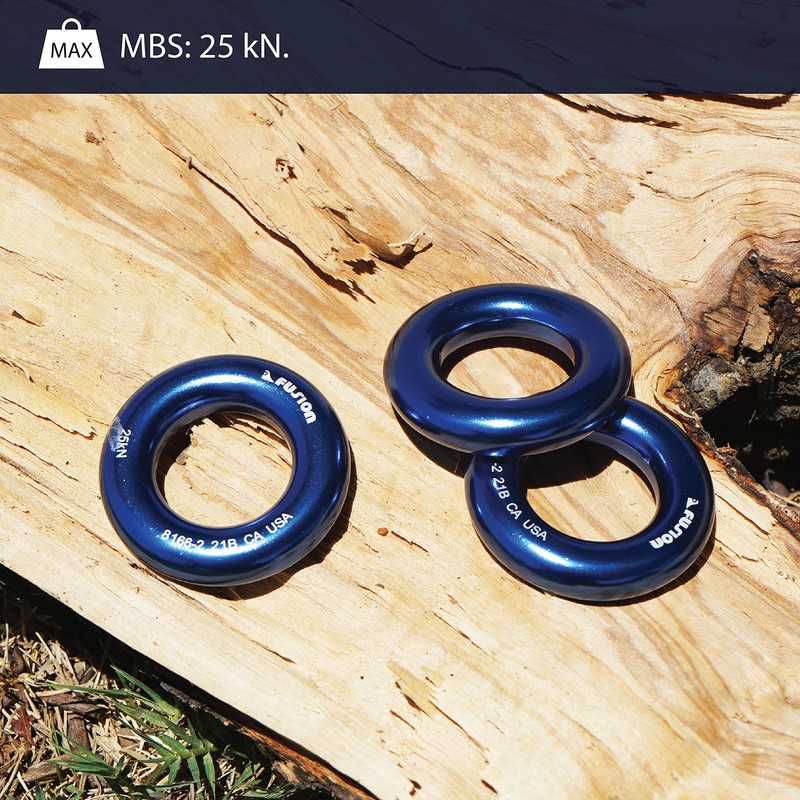 Fusion Climb Small 2-Inch Blue Aluminum O-Ring - Blue