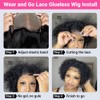 Amygirl Wear and Go Glueless Human Hair Pre Plucked Pre