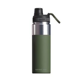 Asobu BPA Free Alpine 18oz Bottle Stainless Steel Water Bottle with Easy Handle and Easy Access Spout, Stays Hot/Cold for 12/24 Hours (Green)