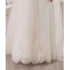 Lace Embellished A-Line Sleeveless Girls Wedding Party Dresses Size 10,Ivory