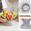TDYBASE Fruit Basket for Kitchen Counter Stainless Steel Fruit Bowl,Folded