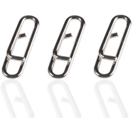 ANCLLO Pack of 100 Power Clips Fast Snaps Fishing Speed Clips Fishing Swivel Snap with Duo Lock Snaps Stainless Steel for Quick Connect Fishing Lures for Light Tackle and Fly Fishing