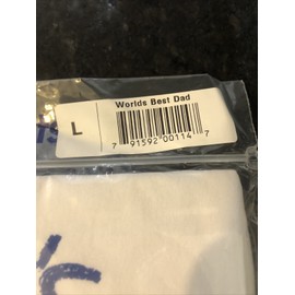 Best Handi Prints WORLD'S BEST DAD Personalize Handprint T-Shirt Size Large NEW!