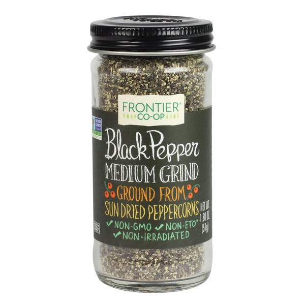 Frontier Pepper, Black Medium Grind, 1.8-Ounce Bottle