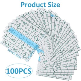 100 Duschpflaster Wasserfest Pflaster, Tattoo Folie Heilung 5cm*5cm, Wasserdicht Transparent Bandage, Second Skin, Medizinisches Klebeband, zum Sport, Duschen,Tattoo Folie